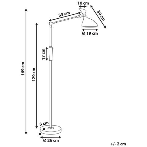 Lampada Da Terra A Led Andromeda Con Dimmer Metallo Argento - Foto 2
