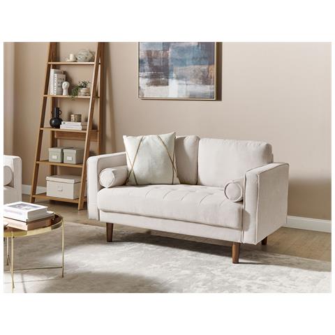 Divano 2 Posti Nurmo Tessuto Beige Chiaro - Foto 1