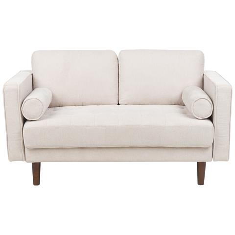 Divano 2 Posti Nurmo Tessuto Beige Chiaro - Foto 2