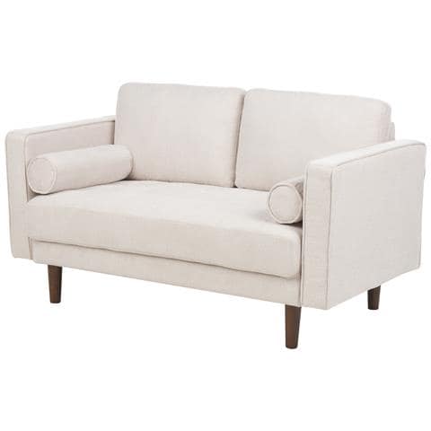 Divano 2 Posti Nurmo Tessuto Beige Chiaro - Foto 8