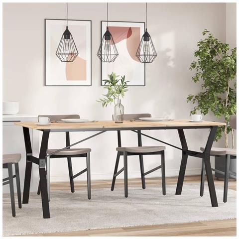 Telaio Gambe A Y Per Tavolo Da Pranzo 160x80x73 Cm In Ghisa - Foto 3