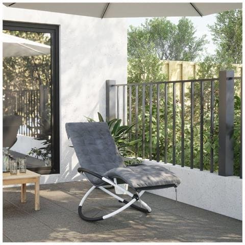 Cuscino Per Lettino Grigio 160x50x10 Cm Finta Pelle Scamosciata - Foto 3