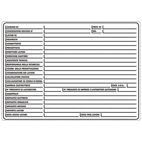 Cartello In Polionda Resistente Per Autorizzazioni Cantiere - Foto 1