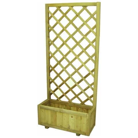 Pannello In Legno Grigliato Con Fioriera Portavaso 75x180 Cm Forest - Foto 2