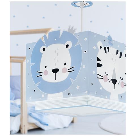 Lampada A Sospensione Per Bambini Baby Jungle Animali Jungla Blu - Foto 1