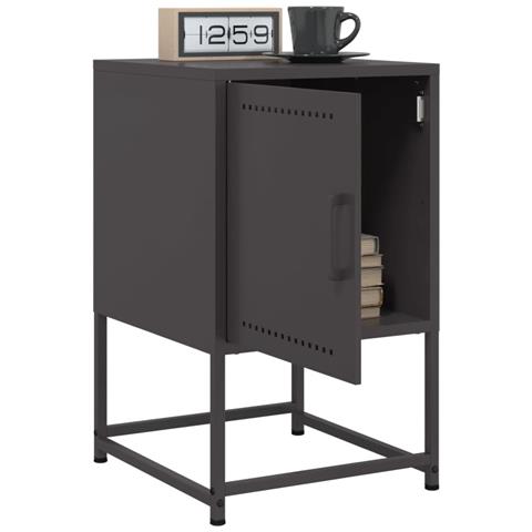 Comodino Nero 36x39x60,5 Cm In Acciaio - Foto 2