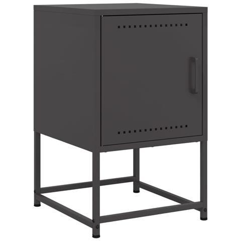 Comodino Nero 36x39x60,5 Cm In Acciaio - Foto 1