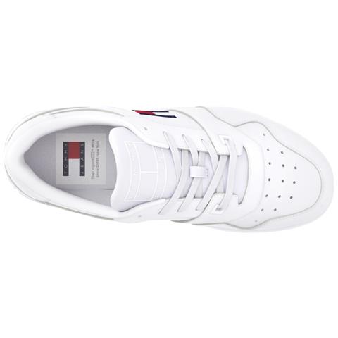 Retro Basket Sneakers Pelle Scarpe Uomo Bianco Eu 42, Em0em01395 Ybr - Foto 3