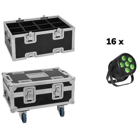 Set 16x Led Silent Par 6 Qcl Floor Sw + Case (20001002) - Foto 1