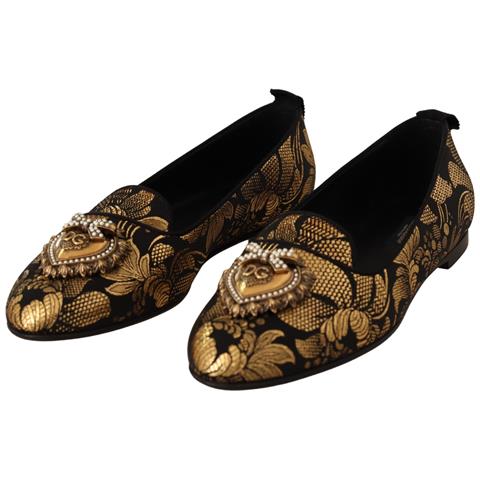 Mocassini Con Cuore Amore In Oro Nero - Eu35/us4.5 - Foto 2