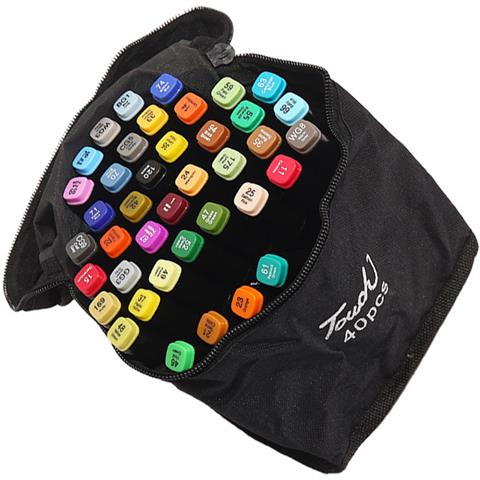 Set Di Pennarelli, Pennello Per Acquerelli A Doppia Testa A Base Di Olio Colorato   40 Colori - Foto 2