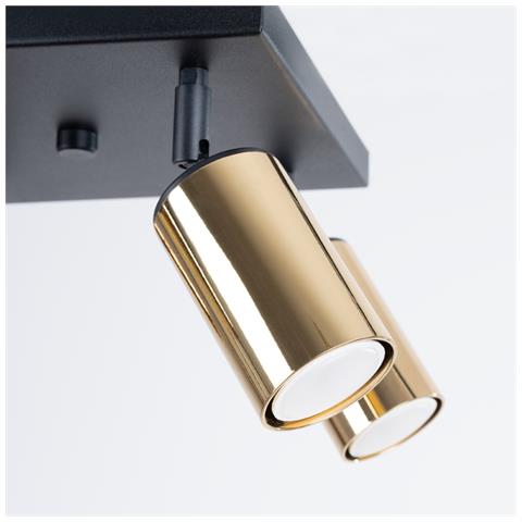 Lampada Da Soffitto Winx 4 Nero /oro Sl. 1386 - Moderno Lampade Da Soffitto Oro Nero 19x25x25 Cm - Foto 8