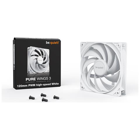 Pure Wings 3 120mm PWM high-speed White Case per computer Ventilatore 12 cm Bianco 1 pz - Foto 2