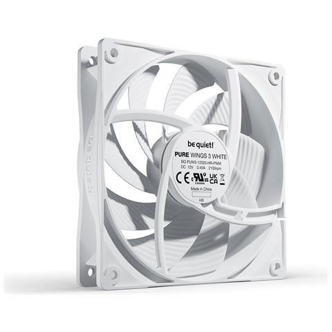 Pure Wings 3 120mm PWM high-speed White Case per computer Ventilatore 12 cm Bianco 1 pz - Foto 3