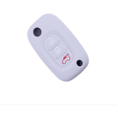 Cover Per Chiave A 3 Pulsanti In Silicone Per Mercedes Benz Smart White - Foto 3