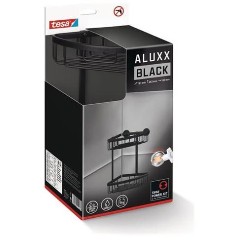 Aluxx Black Alluminio Montabile A Parete Portaoggetti Per Doccia - Foto 2