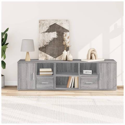 Mobile Angolare Grigio Sonoma 160x40x45 Cm In Truciolato - Foto 3