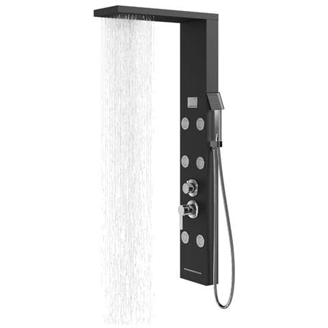 Colonna Doccia York Acciaio 4 Funzioni Display Controllo Temperatura 2 Finiture *** Finitura- : Nero - Foto 1