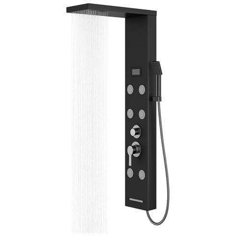 Colonna Doccia York Acciaio 4 Funzioni Display Controllo Temperatura 2 Finiture *** Finitura- : Nero - Foto 2