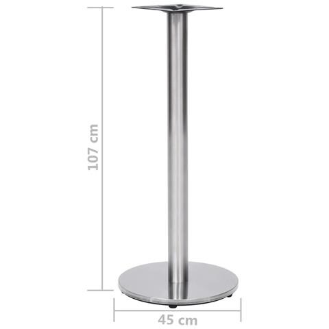 Lusso Casadino - Gamba Per Tavolino Da Bar Argento Ø45x107 Cm In Acciaio Inox - Foto 5
