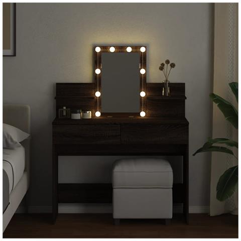 Toeletta Con Led Rovere Marrone 100x40x130 Cm - Foto 2