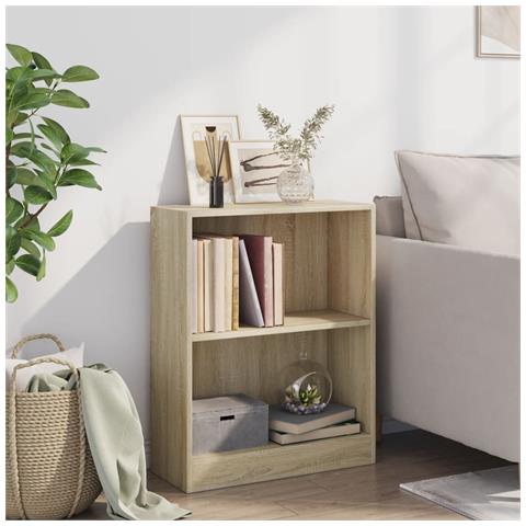 Lusso Casadino -  Libreria Rovere Sonoma 60x24x76 Cm In Legno Multistrato - Foto 2