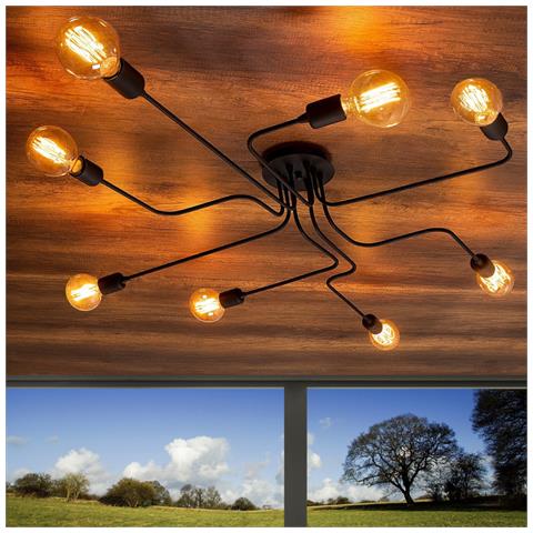 Zoe Sospensione Nera In Metallo - Foto 5