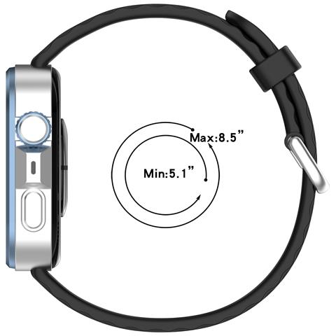 Cinturino In Silicone Per Huawei Fit 4 Pro Black - Foto 4