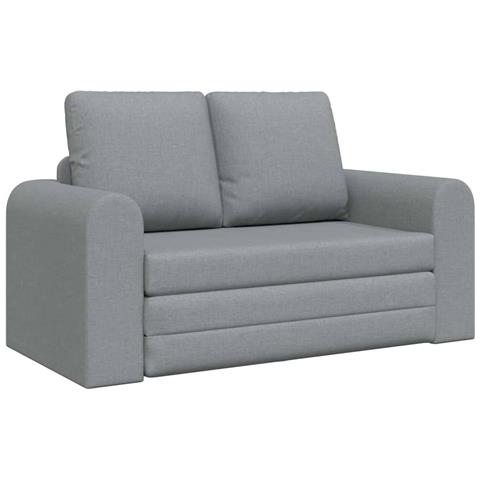 Divano Letto 2-in-1 Grigio Chiaro 148x71x83 cm Tessuto - Foto 1