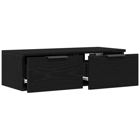 Armadio da muro in rovere nero 68x30x20 cm realizzato in legno ingegnerizzato - Foto 1