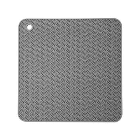 Sottopentola Isolante A Motivo Di Nuvole Di Buon Auspicio Quadrato In Silicone Per Cucina Grey - Foto 1