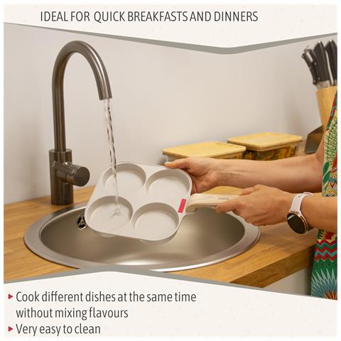 Briebe Fpe1176 Briebe Padella Per 4 Pancake Induzione, Uova Fritte, Antiaderente Senza Pfoa Crema - Foto 8