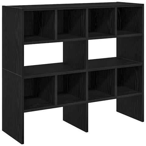 Scarpiere 2 pz Impilabili Rovere Nero 89,5x30x40 cm - Foto 1