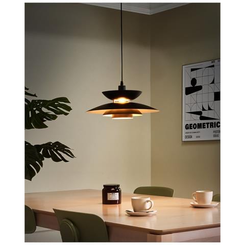 Lampadario Jurga Metallo Nero - Foto 1