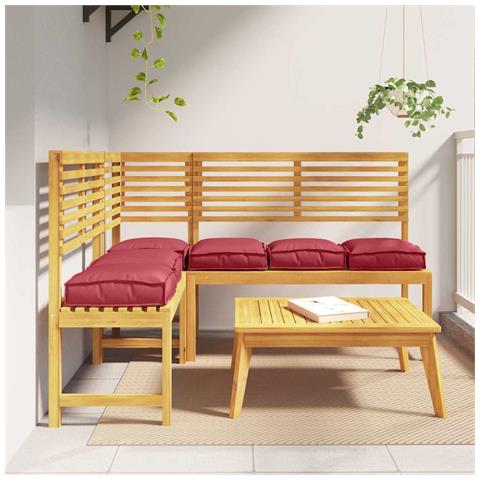 Cuscino per seduta pallet 6 pcs Rosso Vino 40 x 40 x 8 cm - Foto 2