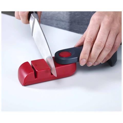 Affilacoltelli Pieghevole Rota Design Compatto E Portatile Ideale Per Coltelli Da Cucina E Outdoor Con Ruote Di Affilatura In Ceramica Colore Rosso - Foto 4
