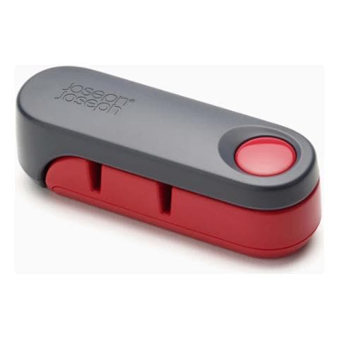 Affilacoltelli Pieghevole Rota Design Compatto E Portatile Ideale Per Coltelli Da Cucina E Outdoor Con Ruote Di Affilatura In Ceramica Colore Rosso - Foto 1