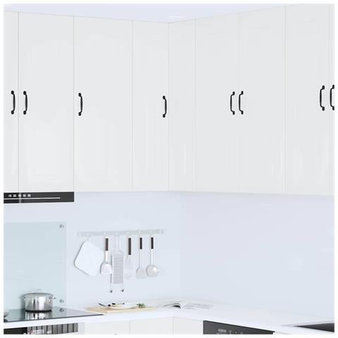 Pensile cucina Bianco Lucido 57 x 57 x 100 cm Legno multistrato - Foto 2
