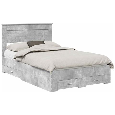 Struttura del letto con cassetto con testiera Legno multistrato - Foto 1