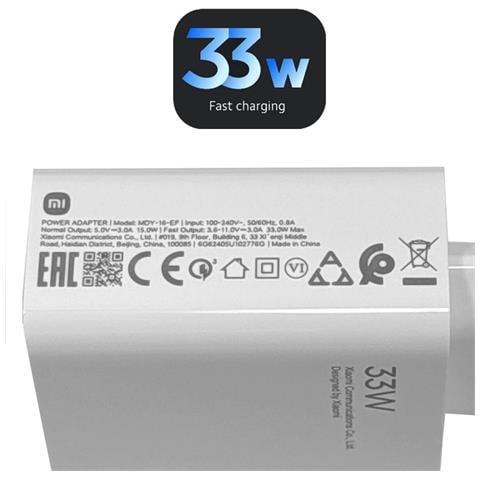 Caricabatterie Originale Da Casa Usb Mdy-16-ef 33w Turbo Charge White Bulk Per Smartphone - Foto 2