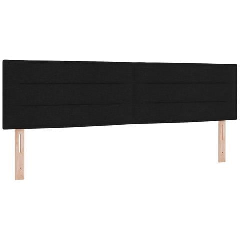 Testiera LED con luci a strisce a LED Nero 180 cm Poliestere - Foto 1