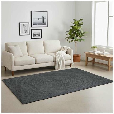 Tappeti per area Quadrato Grigio scuro 300 x 300 cm Juta - Foto 2