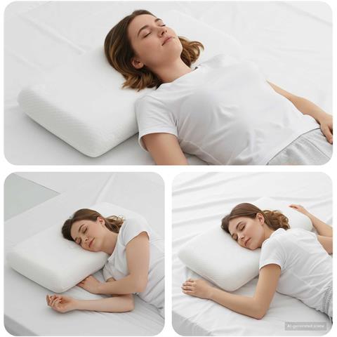 Cuscino da Letto Bianco 74 x 39 x 13 cm Schiuma Memory - Foto 2