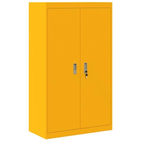 Armadio Giallo senape 80 x 40 x 140 cm Acciaio - Foto 1