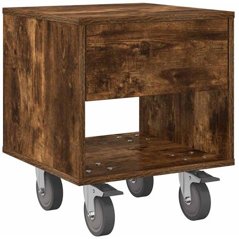 Comodino Rovere fumé 40,5 x 40 x 48 cm Legno multistrato - Foto 1
