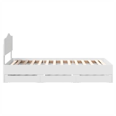 Struttura del letto Bianco 90 x 190 cm Legno Ingegnerizzato - Foto 9
