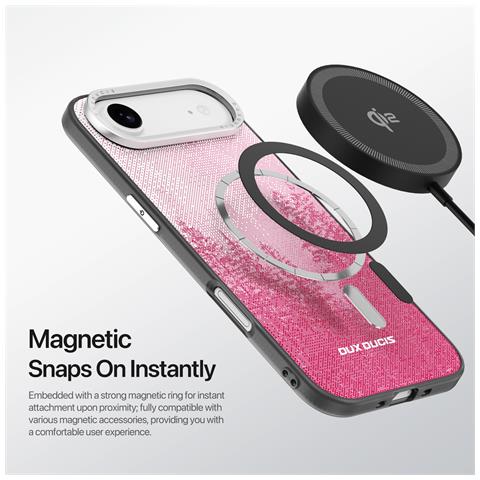 Cover per iPhone Air - TPU+PC+Pelle /PU, Rosso, MagSafe - Foto 2