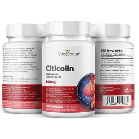 Citicolina 500 mg 60 Capsule Integratore alimentare - Foto 1