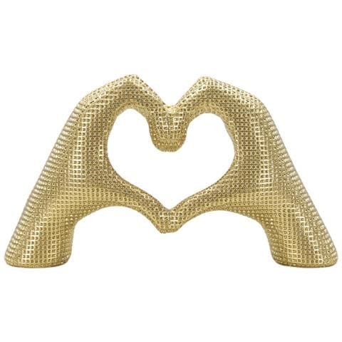 Scultura Lover In Resina Oro: Coppia Di Amanti - Foto 1