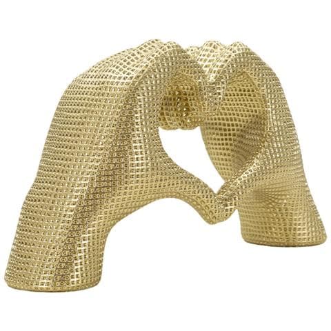 Scultura Lover In Resina Oro: Coppia Di Amanti - Foto 2